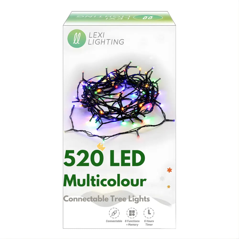 60M LED Connectable Fairy Light Kit - 6 Colour Options