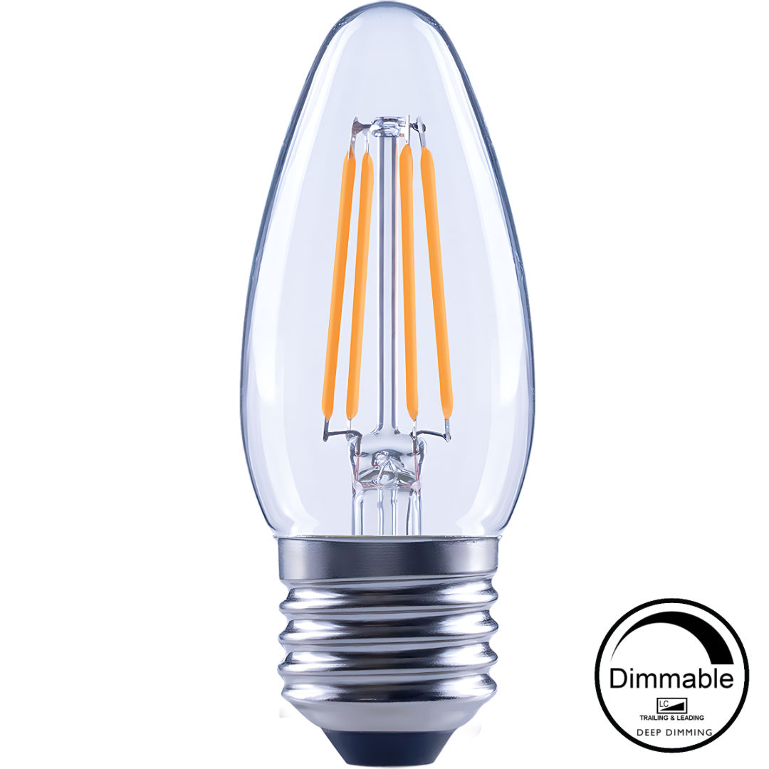 4.2W 470lm E27 2700K Clear Dimmable LED Candle