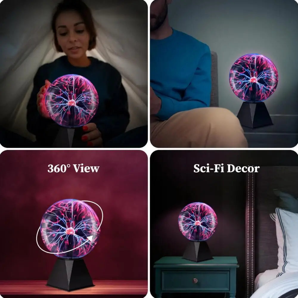 Plasma Ball Lamp - Touch Sound Sensitive Powered Globe