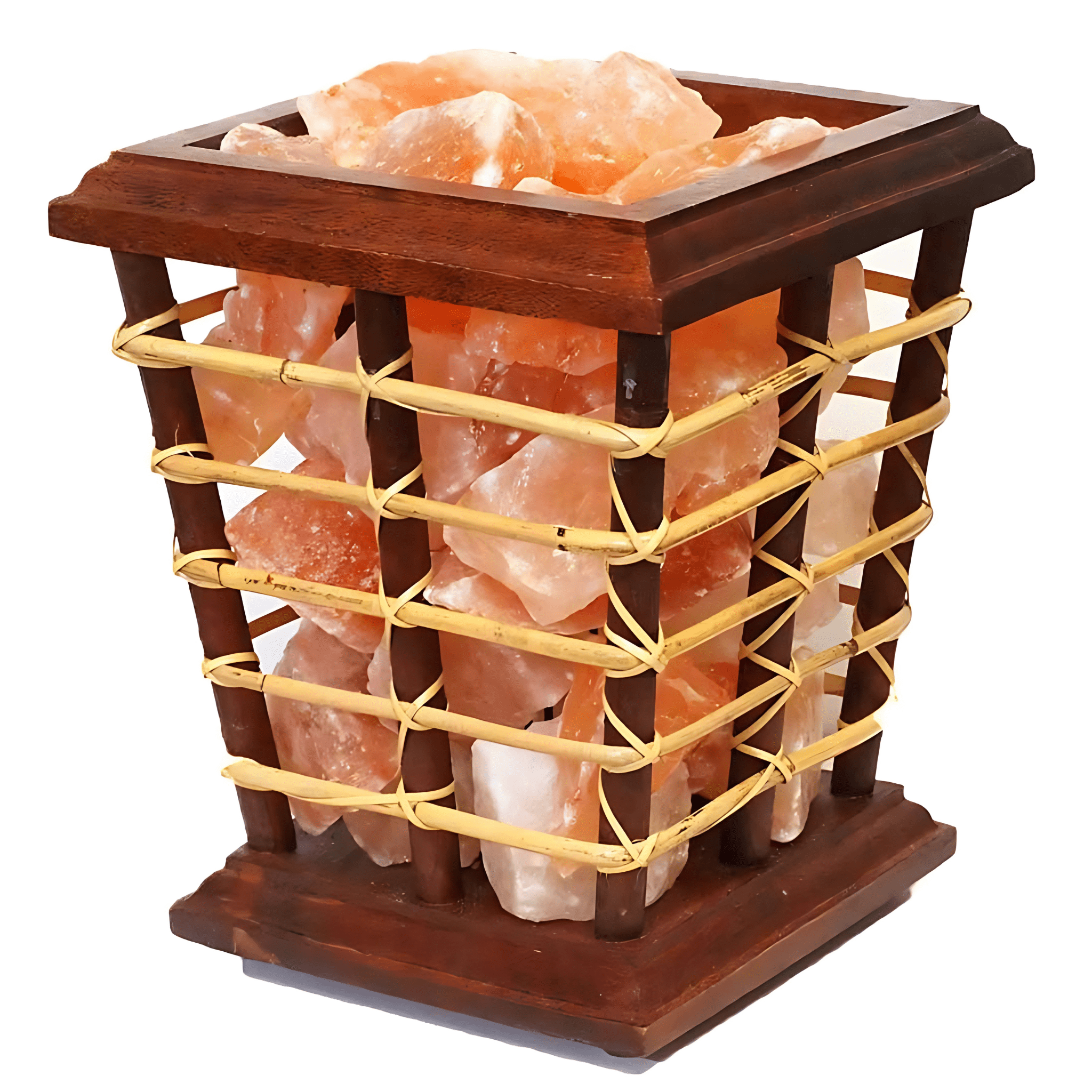 Green Earth Lighting Australia Home & Garden > Lighting > Night Lights & Ambient Lighting 5kg Himalayan Salt Chunks Bamboo Fire Basket Lamp (12V-12W) BAMBOO