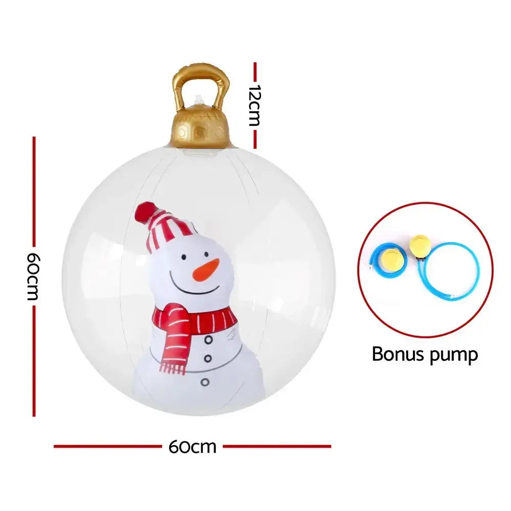 60cm Christmas Giant Bauble Inflatable Snowman Decoration