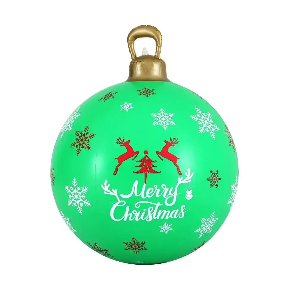60cm Christmas Inflatable Ball Bauble Outdoor Decoration Green