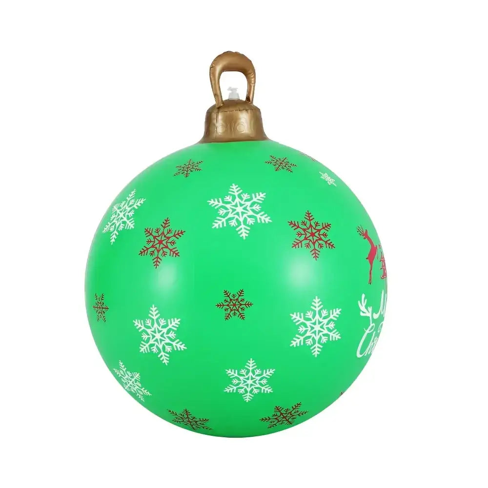 60cm Christmas Inflatable Ball Bauble Outdoor Decoration Green