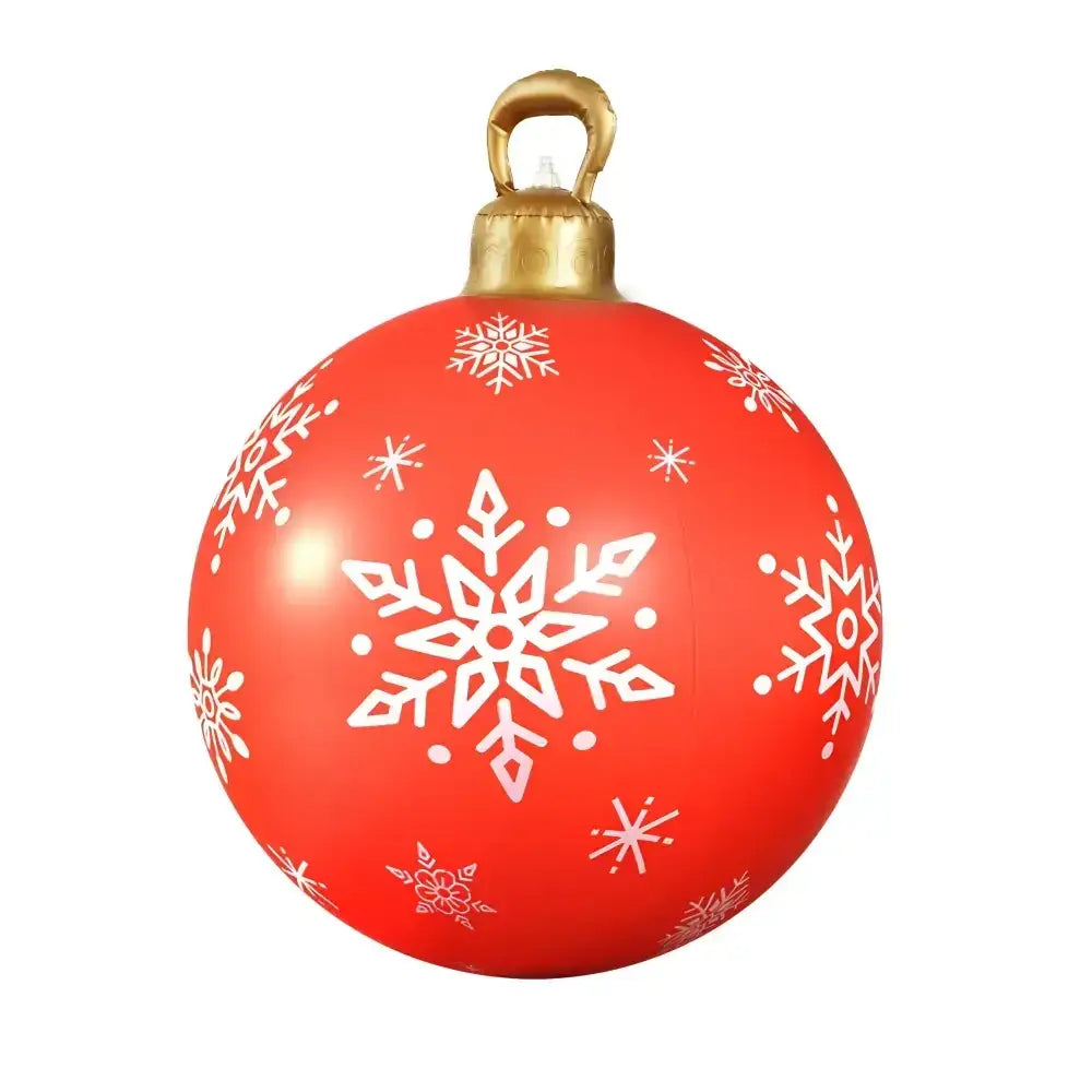 60cm Christmas Inflatable Ball Bauble Outdoor Decoration Red