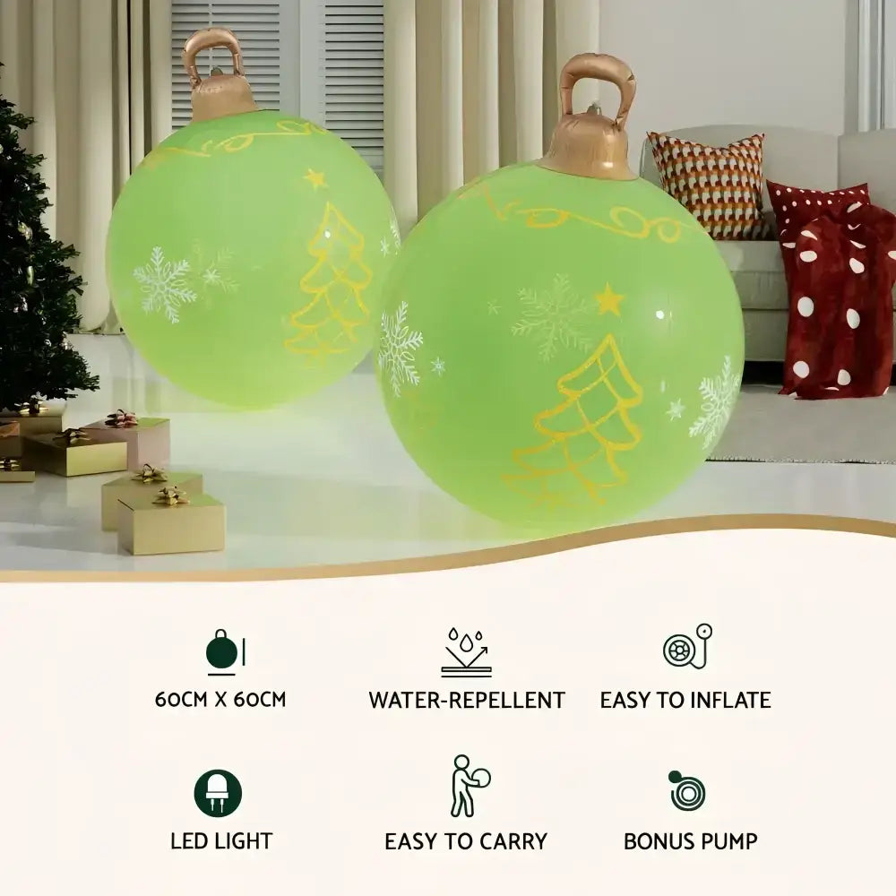 60cm Christmas Inflatable Ball Led Illuminated Decoration