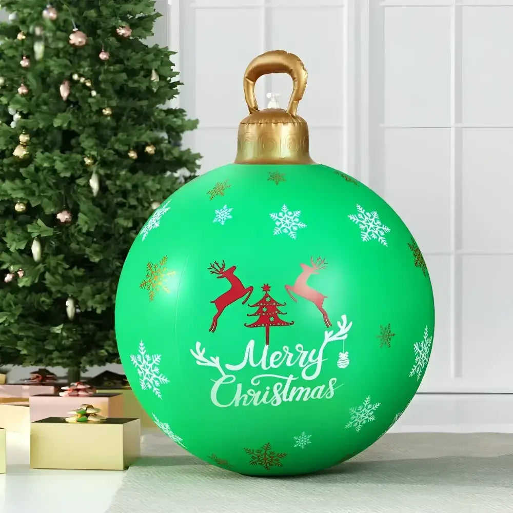 60cm Christmas Inflatable Ball Bauble Outdoor Decoration Green