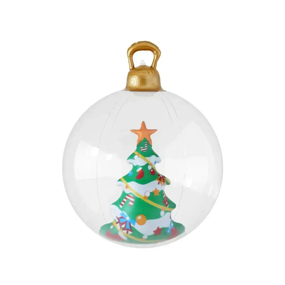 60cm Christmas Inflatable Ball Tree Decoration Giant Bauble Clear
