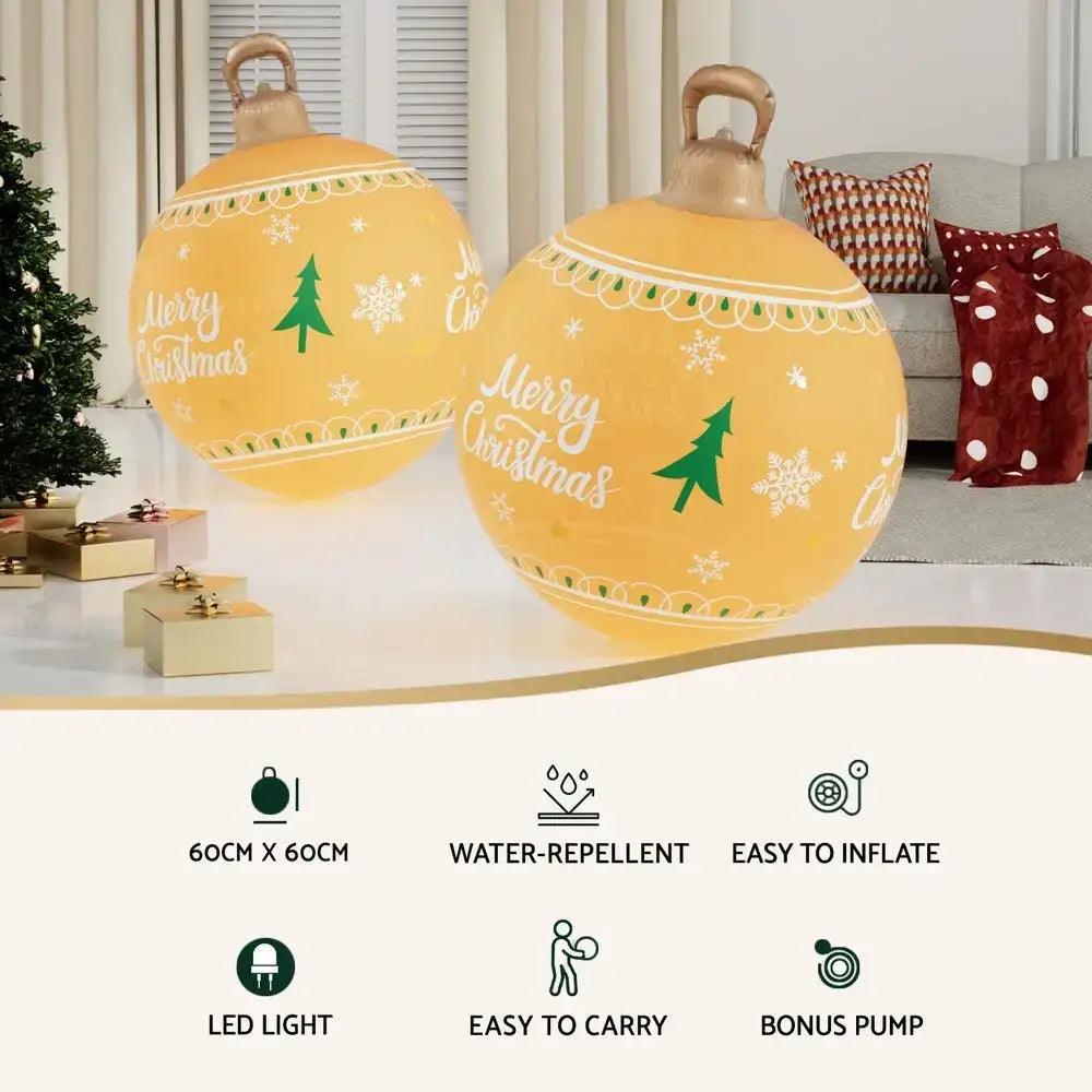 60cm Led Christmas Inflatable Ball Decoration
