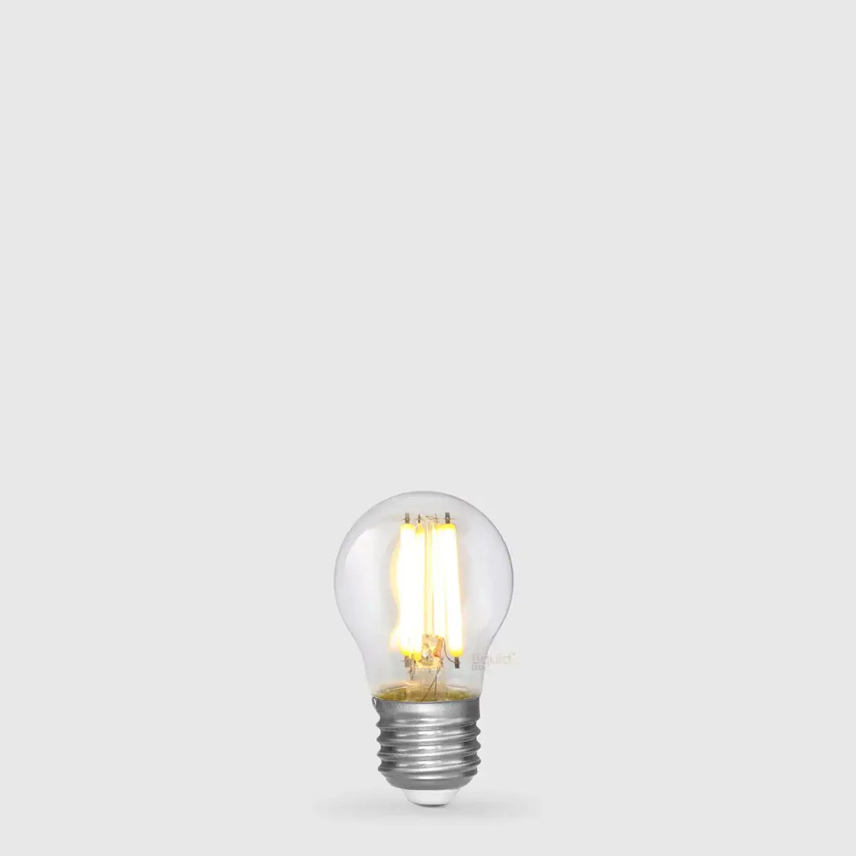 5.5W Dimmable Fancy Round LED Bulb E27 Clear in Warm White