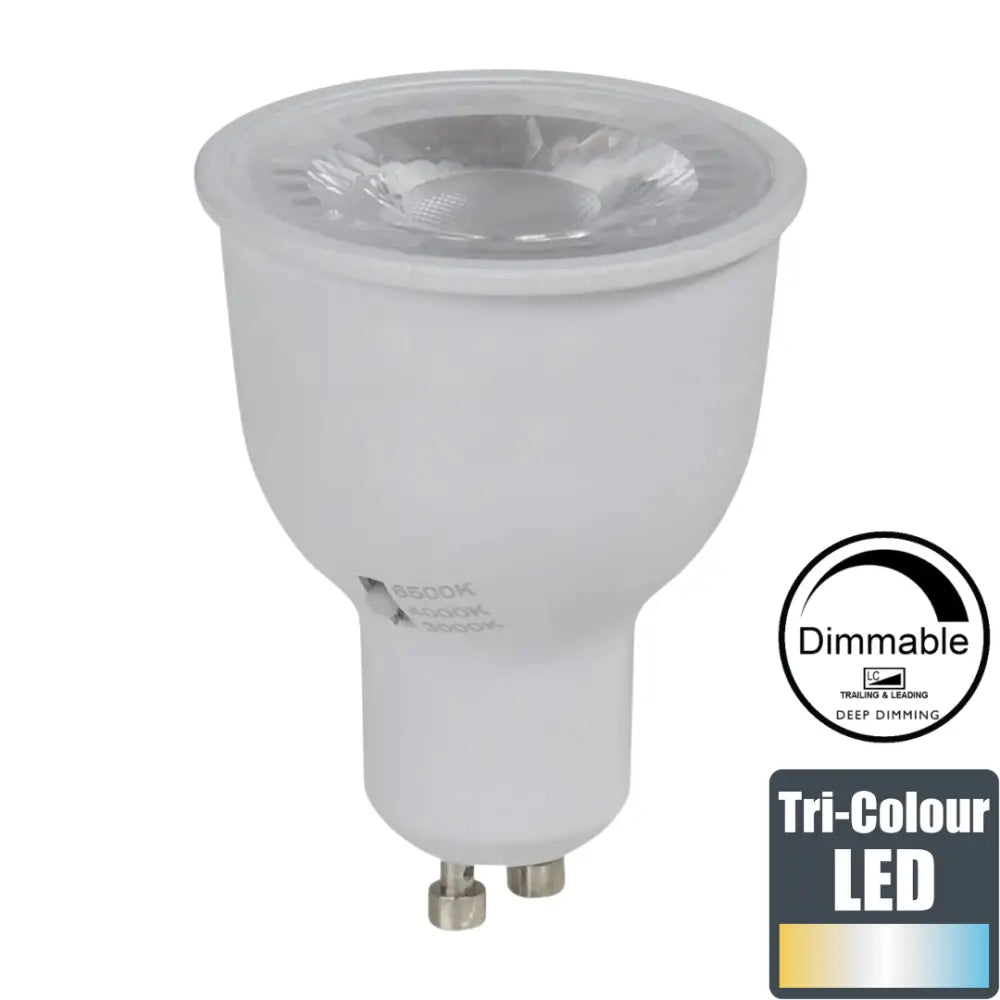 6W GU10 Tri-Colour Dimmable LED Globe - GLOBES