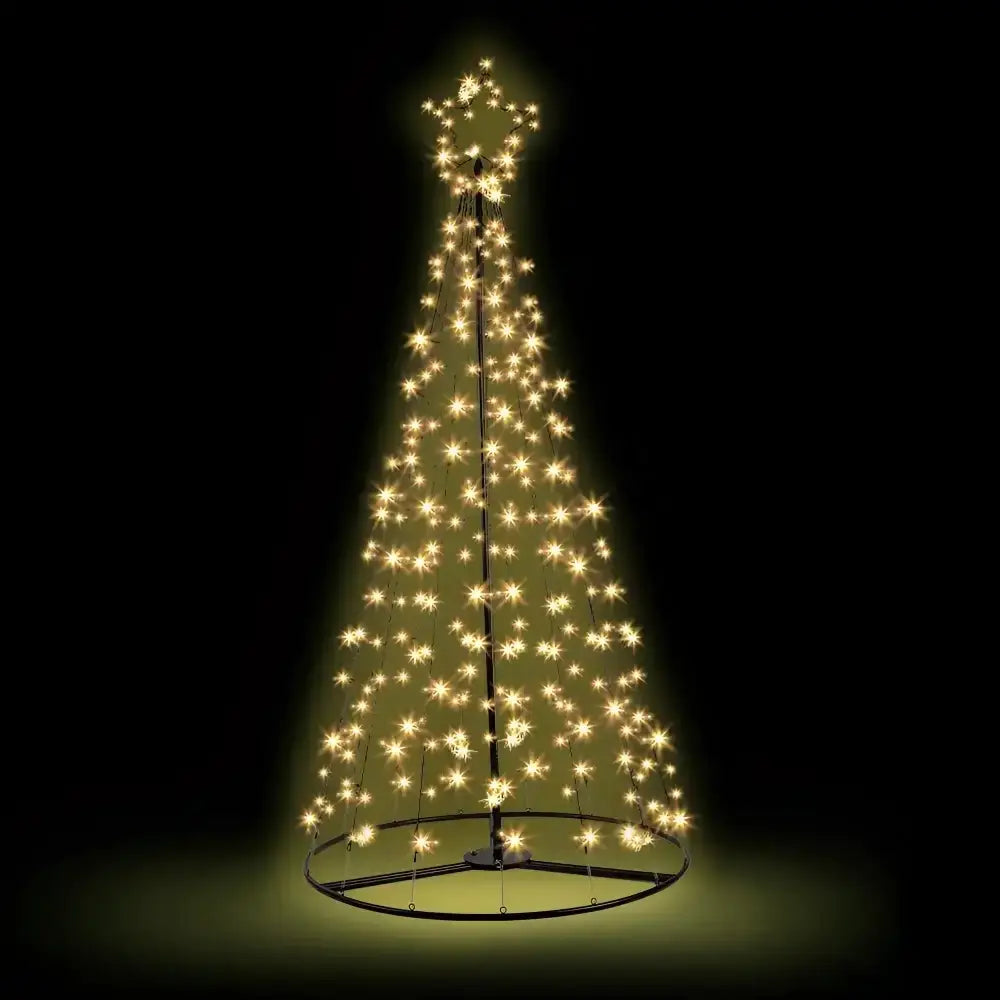 2.1M Solar Power Warm White LED Outdoor Christmas Tree