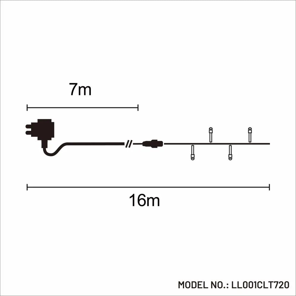 Lexi Lighting Cluster Light 720 LED Cluster Light With Clear Cable -3 Colour Options