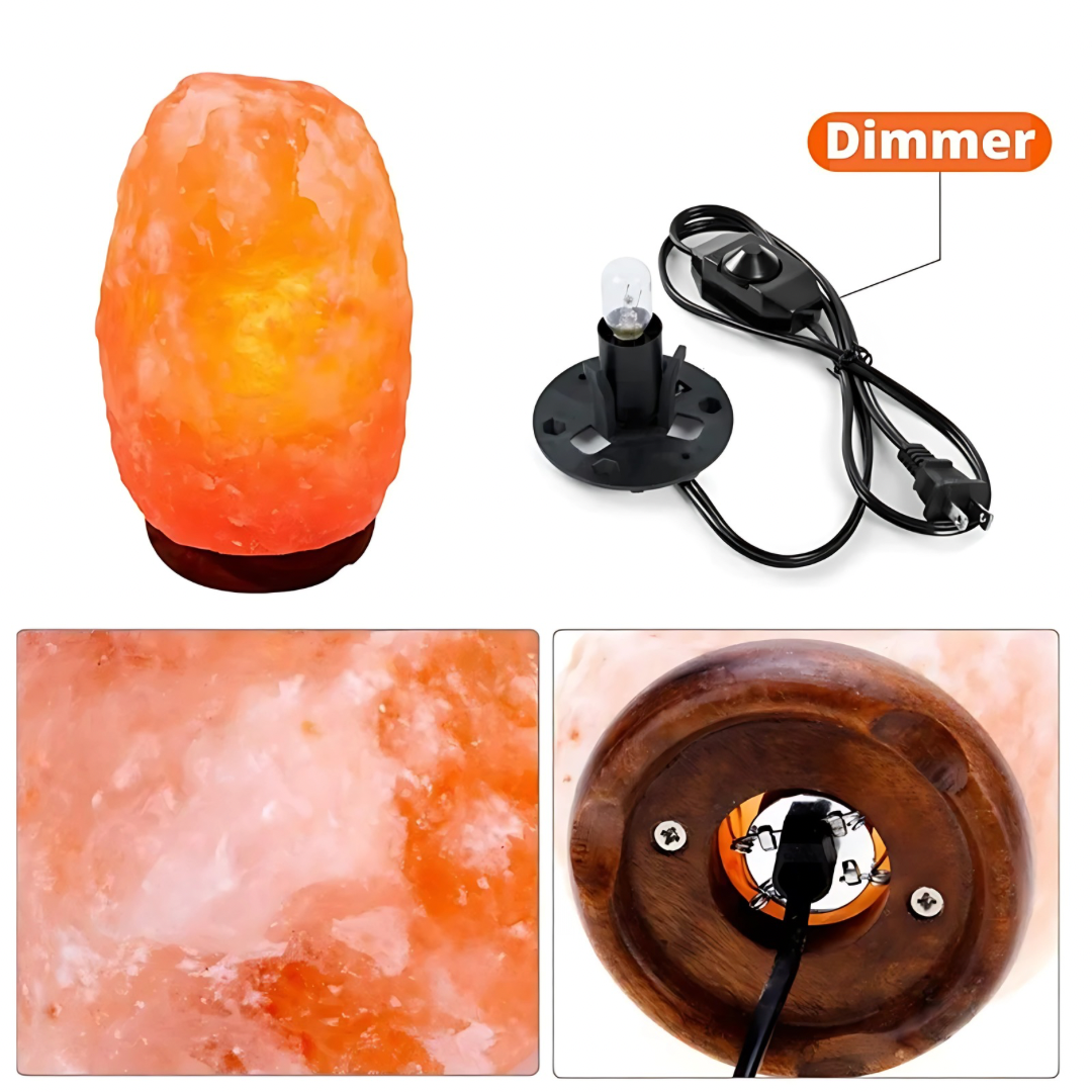 1-2kg Himalayan Salt Lamp on Timber Base