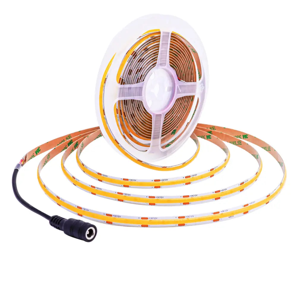 Strippy GlowFlex 6000K COB LED Strip Light | Easy Connect DC Plug - Home & Garden > Lighting