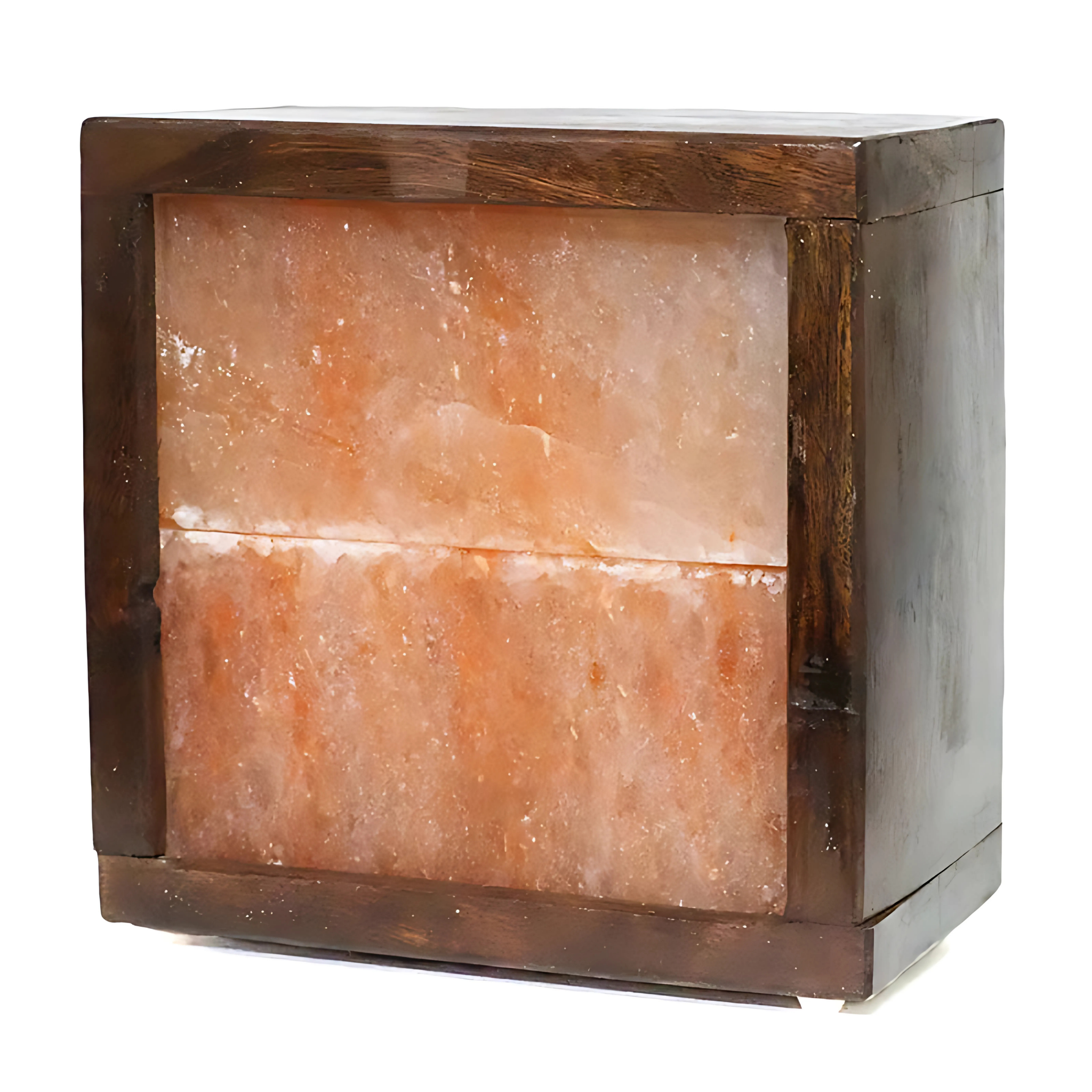 Wooden Box Slab Salt Lamp (12V-12W)