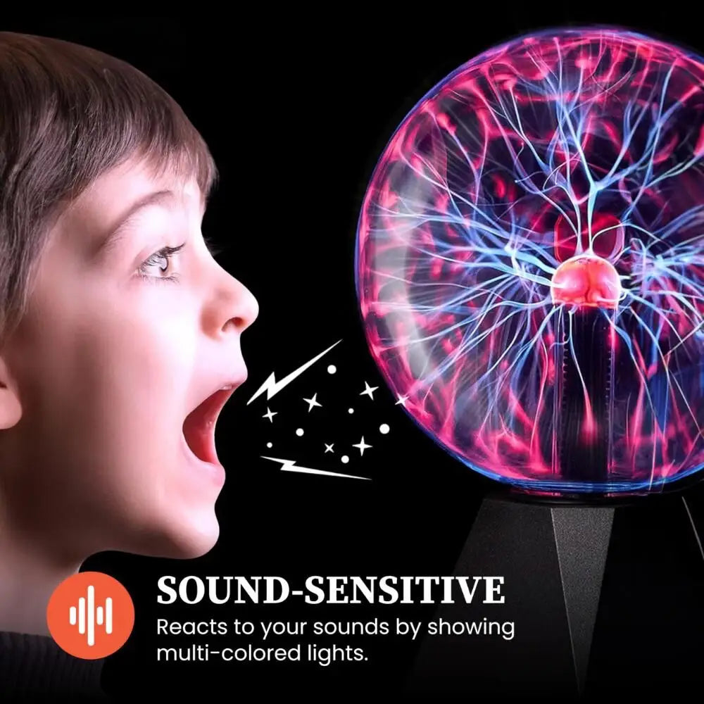 Plasma Ball Lamp - Touch Sound Sensitive Powered Globe