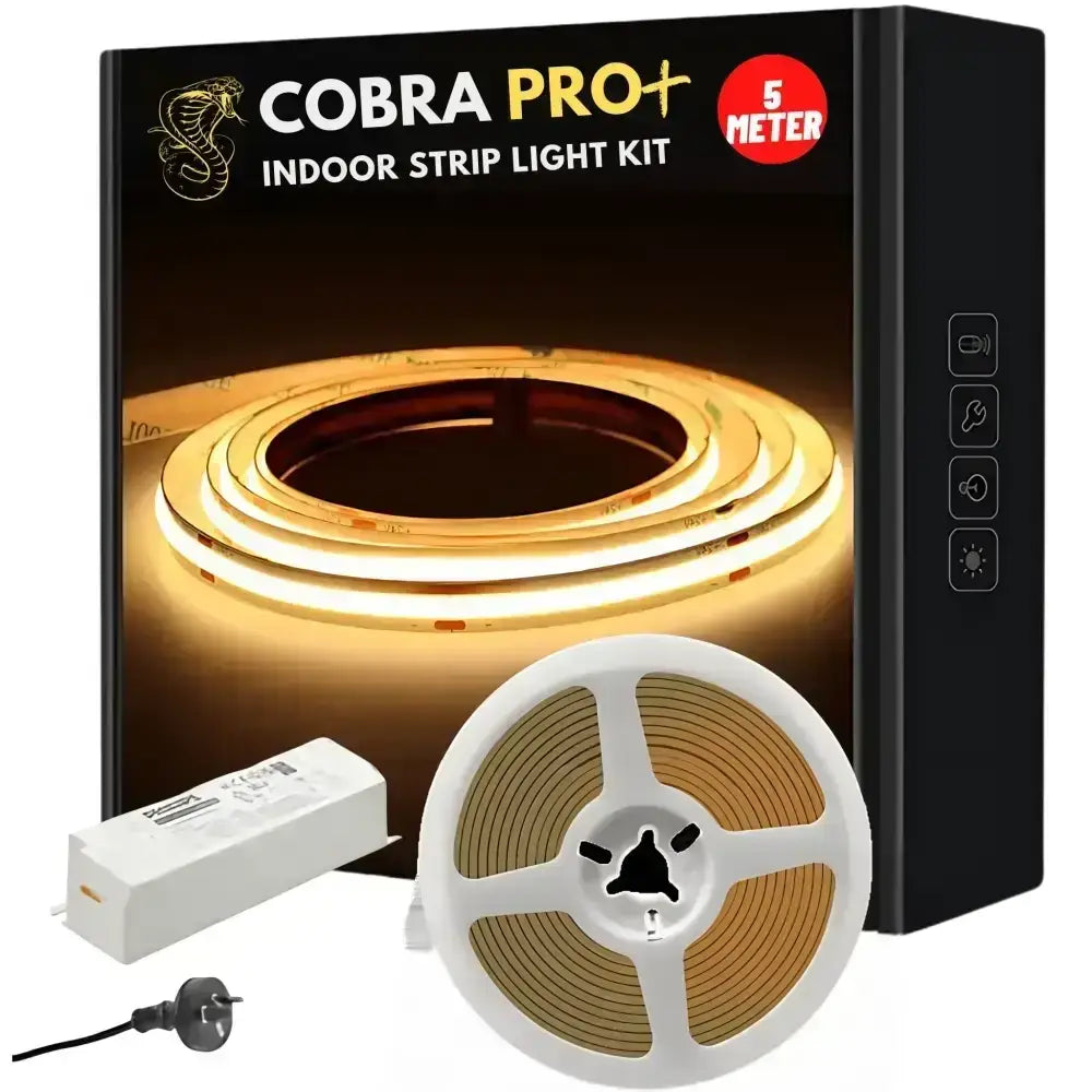 Green Earth Lighting Australia Strip Kit COBRA 5m Pro Plus COB LED Strip Light Kit | 10mm Width