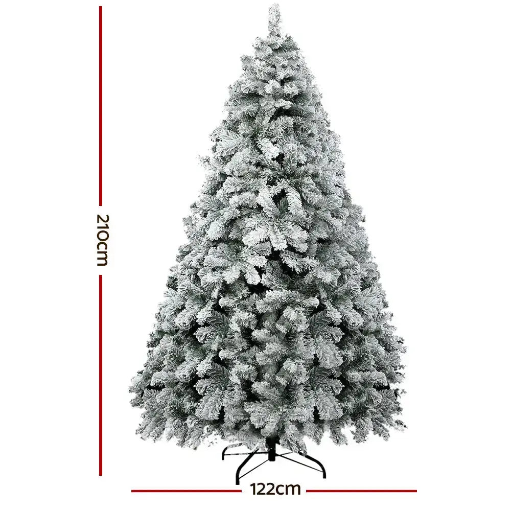 7ft Christmas Tree Snow Flocked with Easy Assembly
