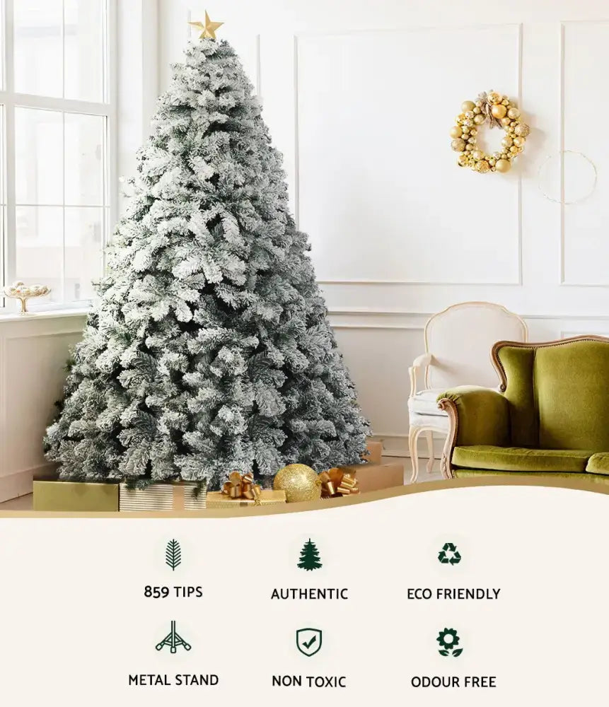7ft Christmas Tree Snow Flocked with Easy Assembly