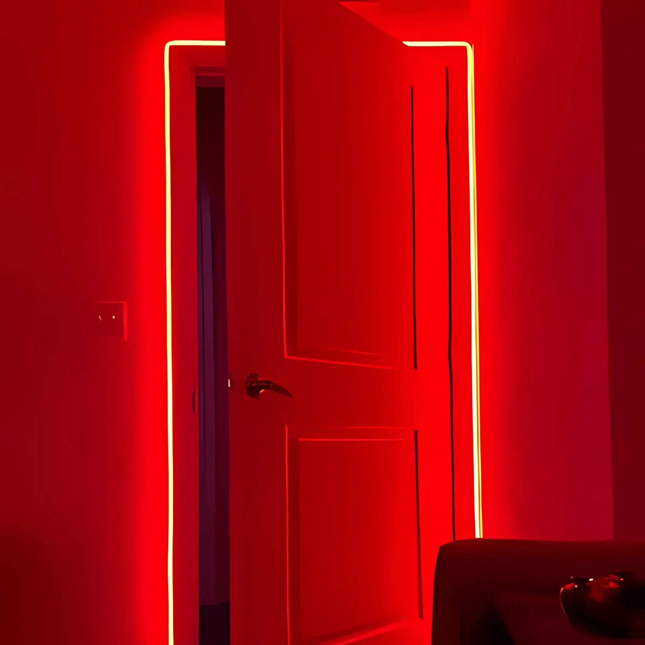 7wm Red Ip20 Cob Led Strip Light 5mm Width
