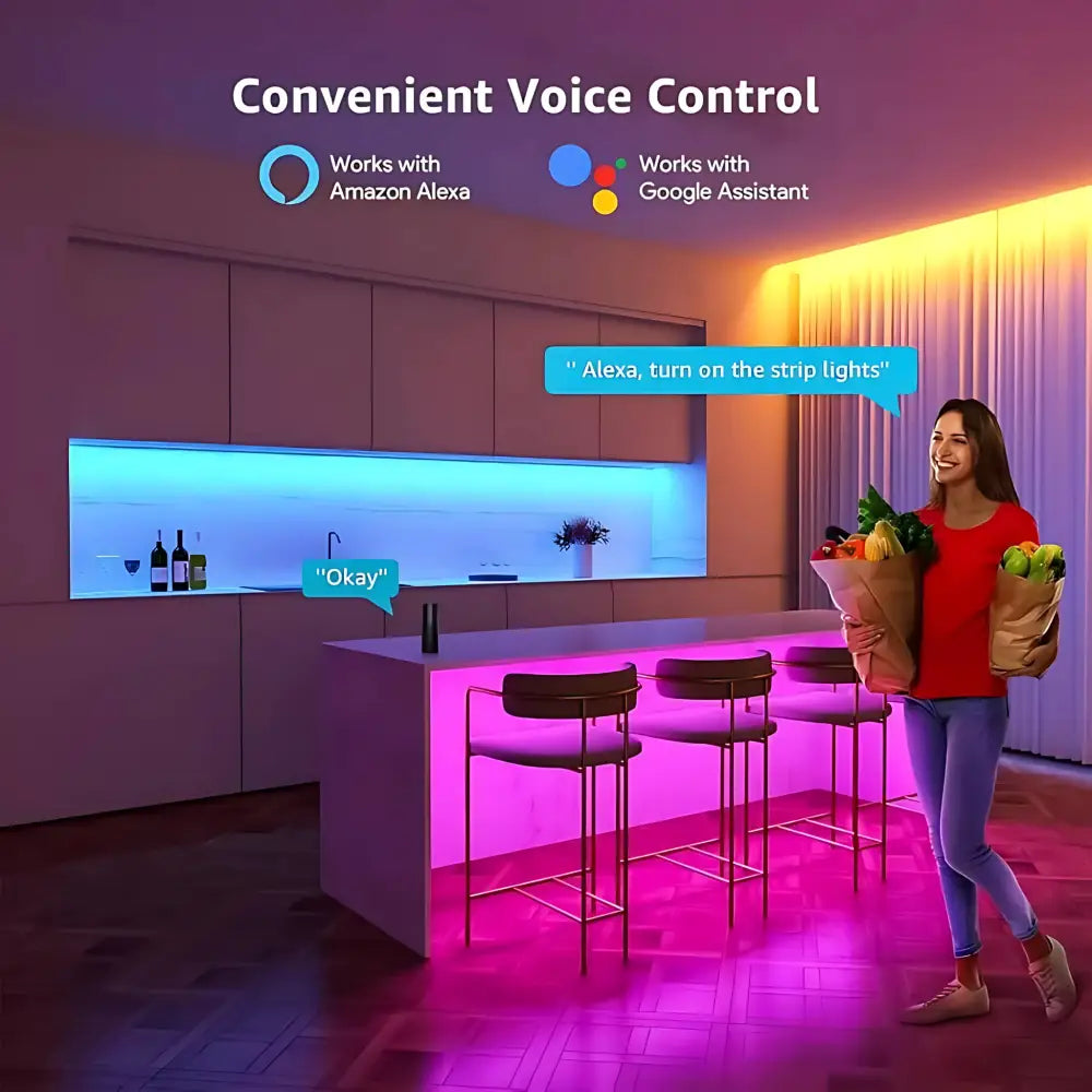 LumaFlex Vibe: RGB Neon LED Strip Light Kit | Smart App & Remote