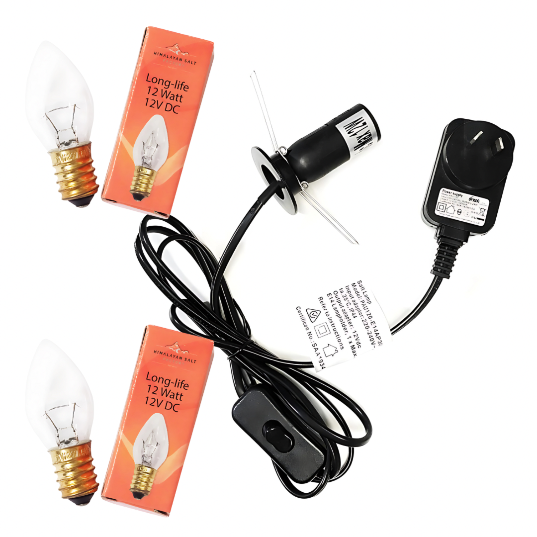 12V 12W Light Bulb On/Off Switch for Himalayan Salt Lamp Replacement Bundle