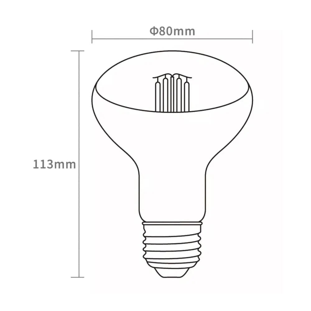 Green Earth Lighting Australia Reflector LED 8W E27 R80 Centre Globe for 3 in 1 Bathroom Heat Units