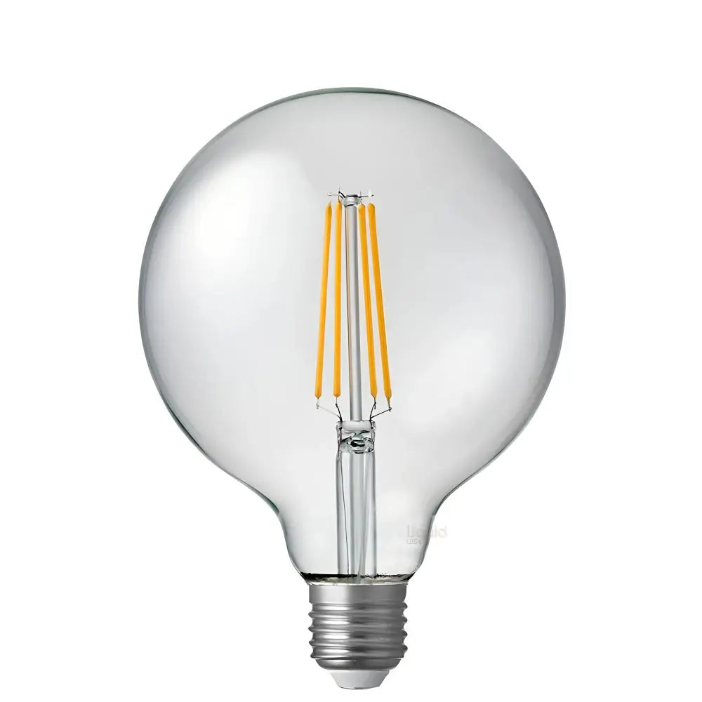 LiquidLEDs G125 8W LED Filament Globe E27 2700K Clear
