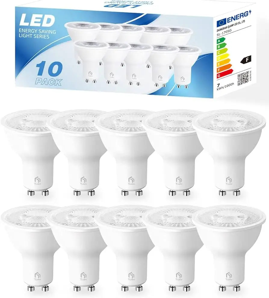 8w Gu10 Led Spotlight Bulb Indoor Lighting - 10 Pack - Warm White