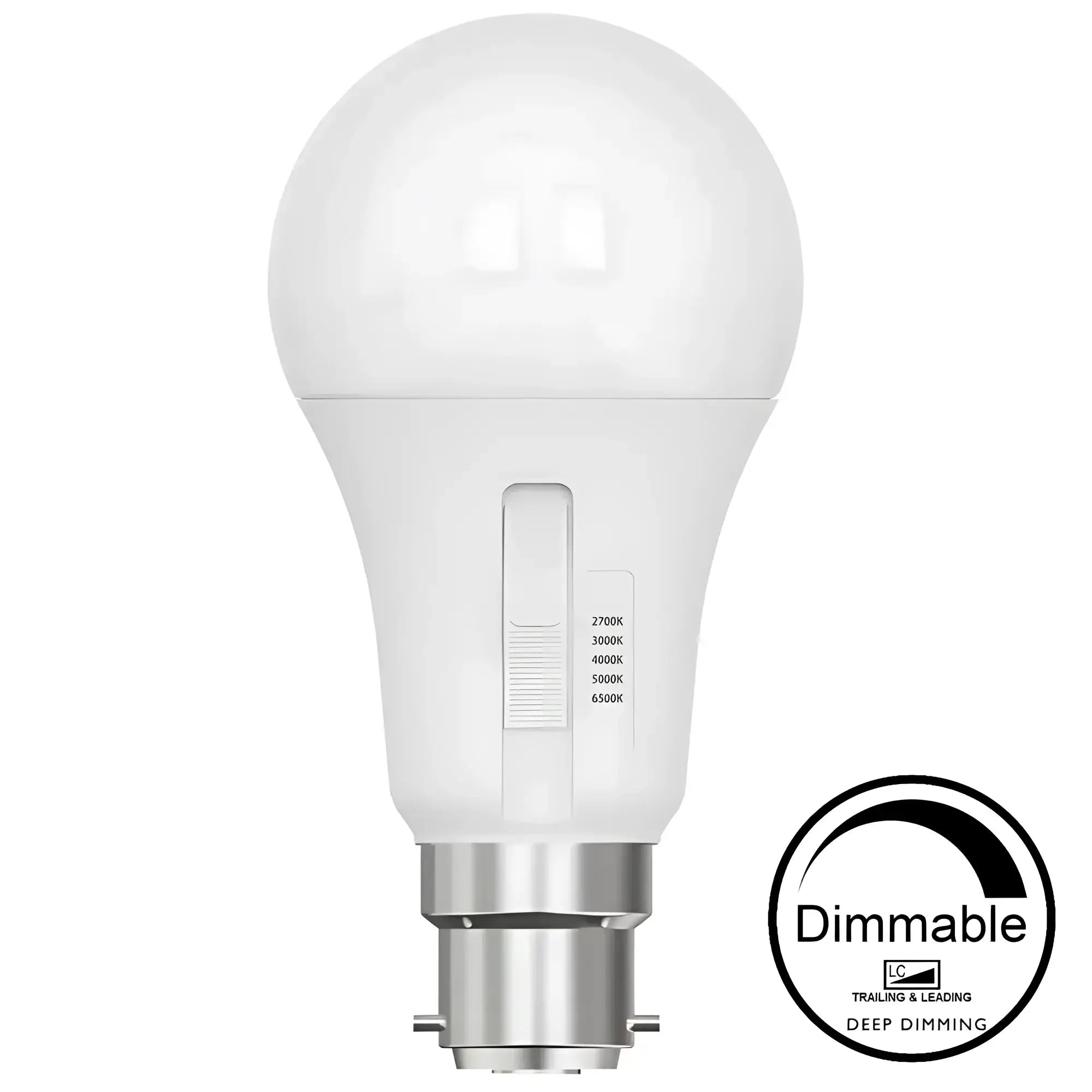 White led bulb 9w b22 5-cct led globe with adjustable color temperature and dimmable functionality