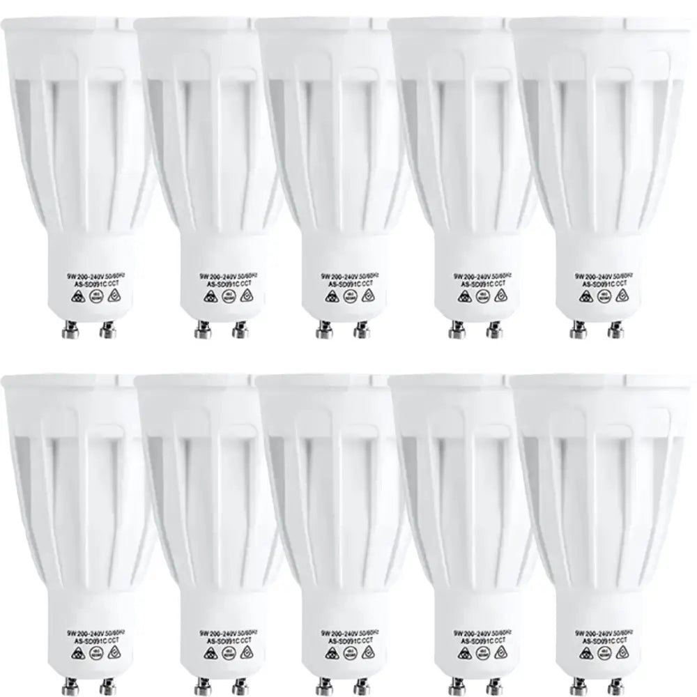 Green Earth Lighting Australia GU10 10 Pack 9W GU10 Non Dimmable Tri-Colour LED Light Bulb AS-SD091C-10P