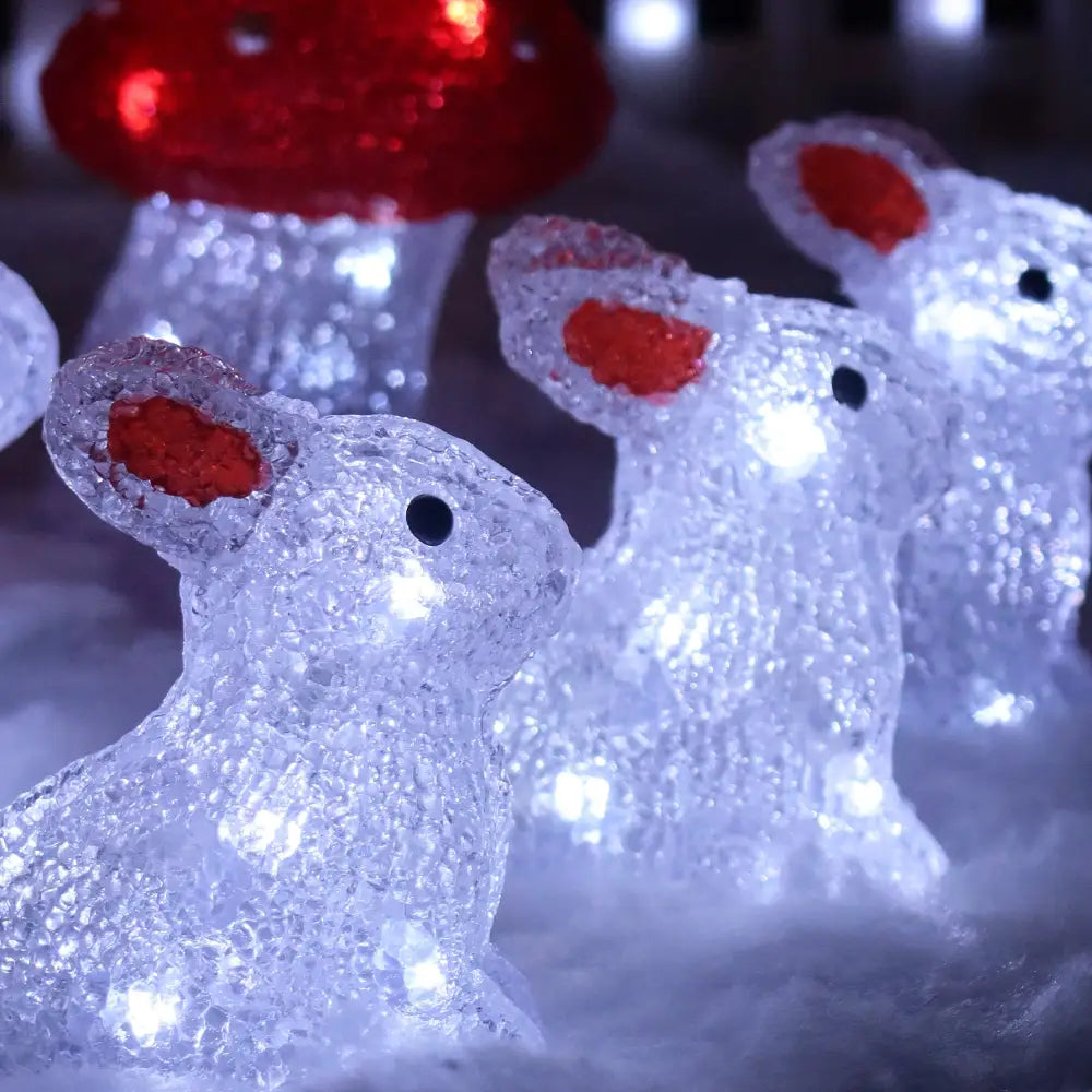 Acrylic Mini Bunny - Set Of 5