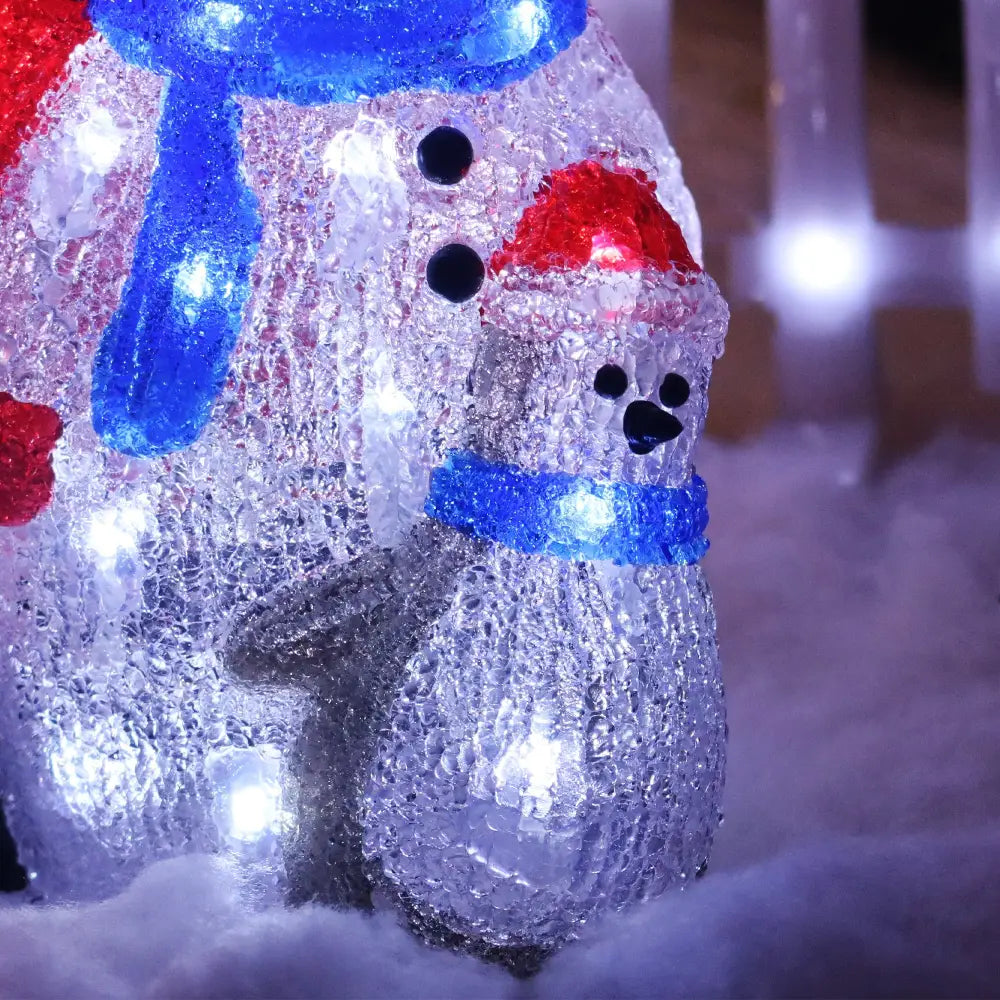 Acrylic Santa Penguin And Snowman Stacked