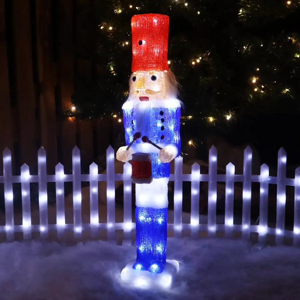 Acrylic Nutcracker V1 LED Christmas Decoration - 57cm Tall