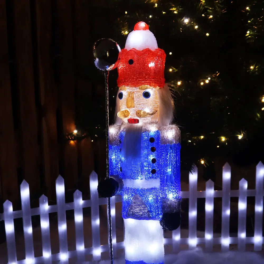 Acrylic Nutcracker V2 LED Christmas Decoration - 63cm Tall