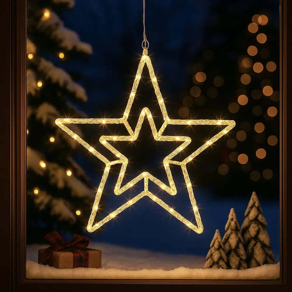 2D Acrylic Concentric Double Star