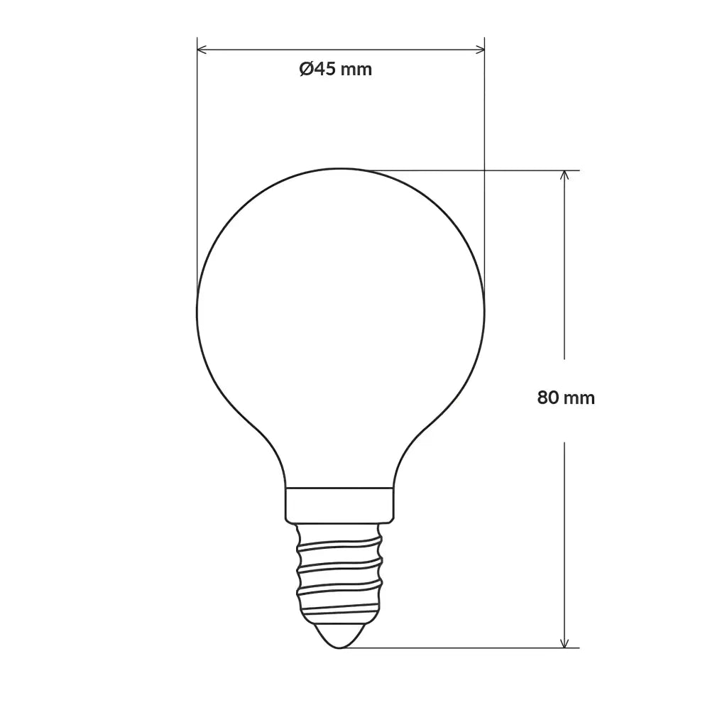 4W 470lm E14 2700K Frost Dimmable LED Fancy Round - Home & Garden > Lighting