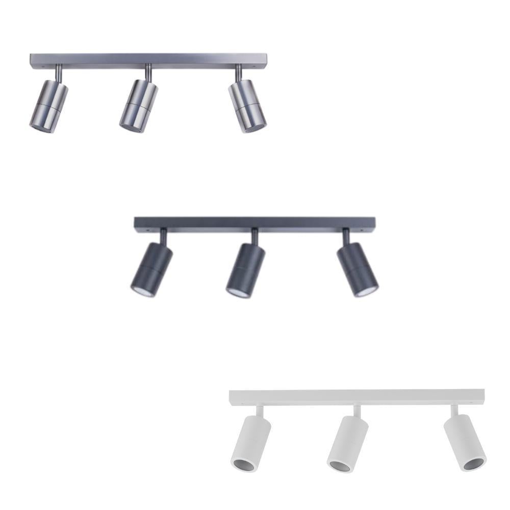 CLA PG3BAR - 3xGU10 3 Light Bar Adjustable Rail Ceiling Spot Light IP44