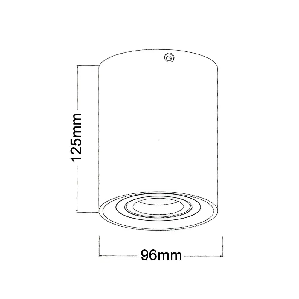 Surface 17A/18A - GU10 Round Surface Mount Downlight 95mm