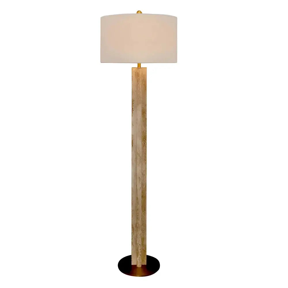 Luxury marble and gold floor lamp standing tall at 165cm