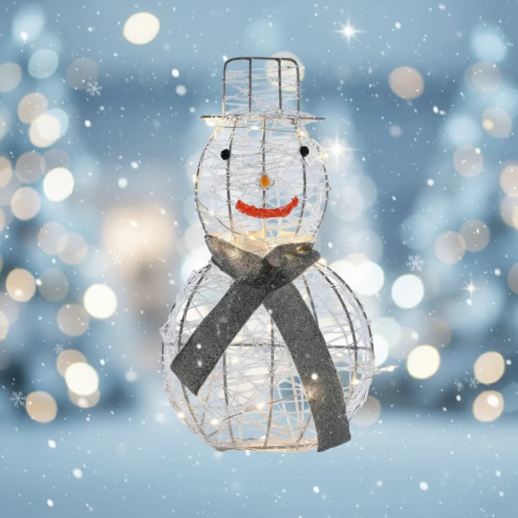 Battery Operated 40cm Micro LED Standing Snowman