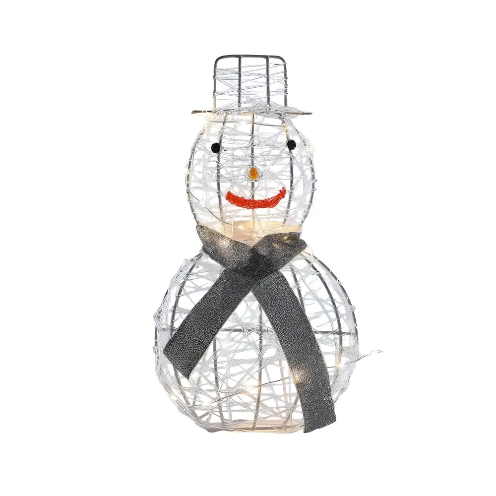 Battery Operated 40cm Micro LED Standing Snowman