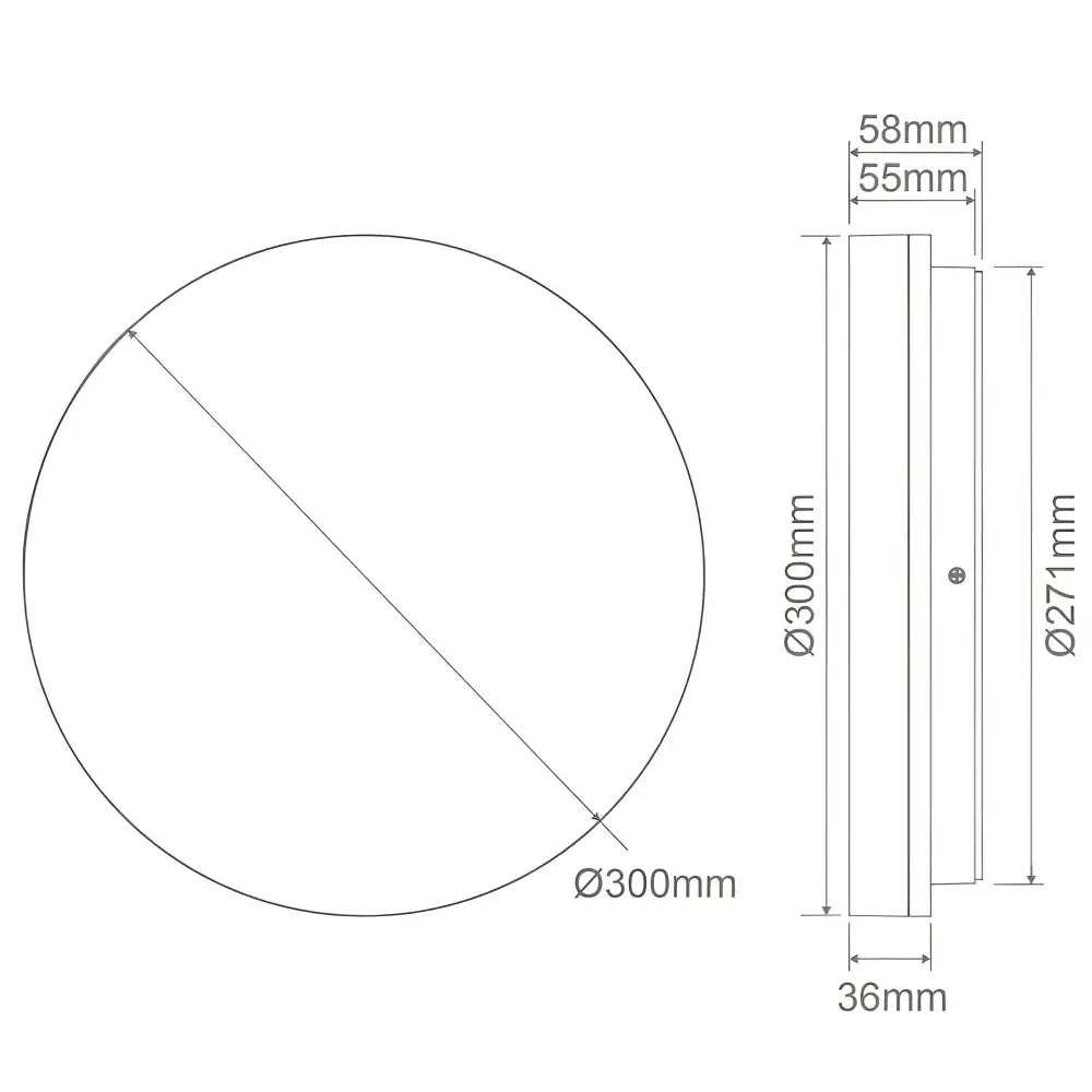 Sunset - 15W/25W/35W Colour Switchable Led Ceiling Light IP54 240V - Trio