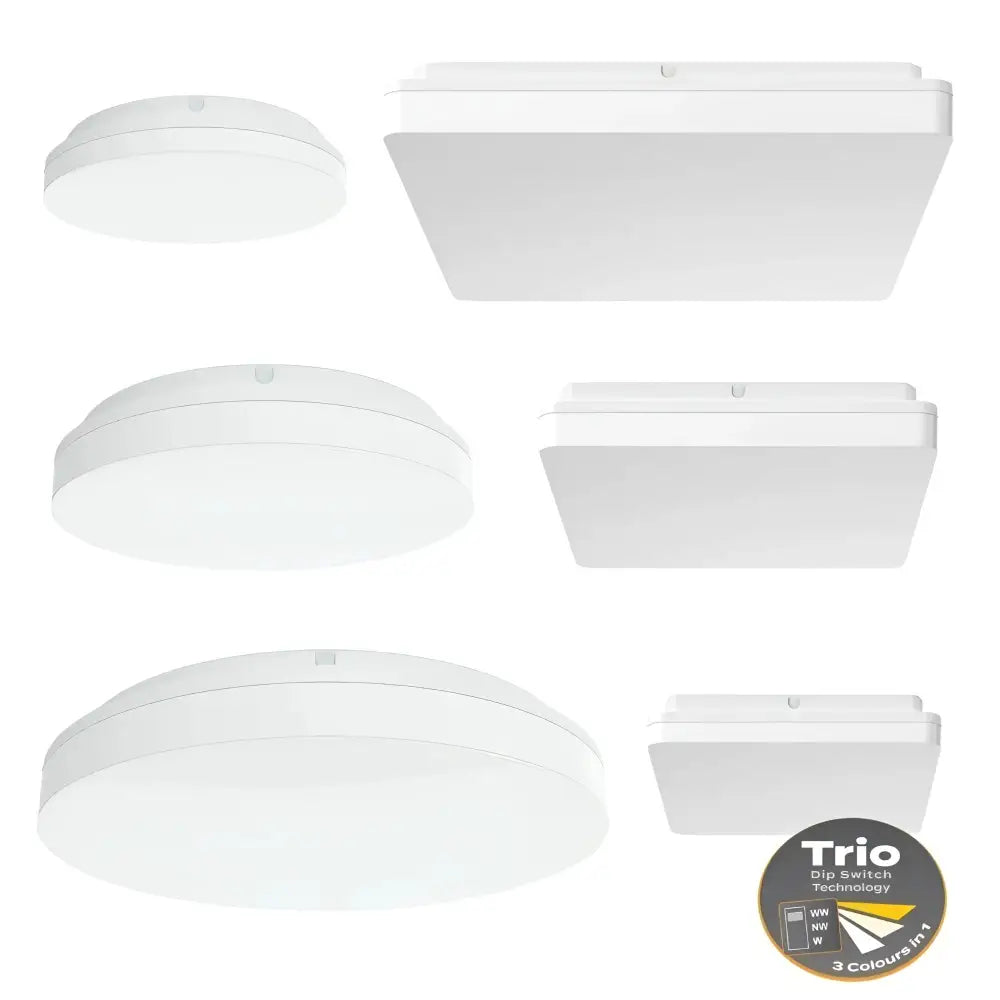 Sunset - 15W/25W/35W Colour Switchable Led Ceiling Light IP54 240V - Trio