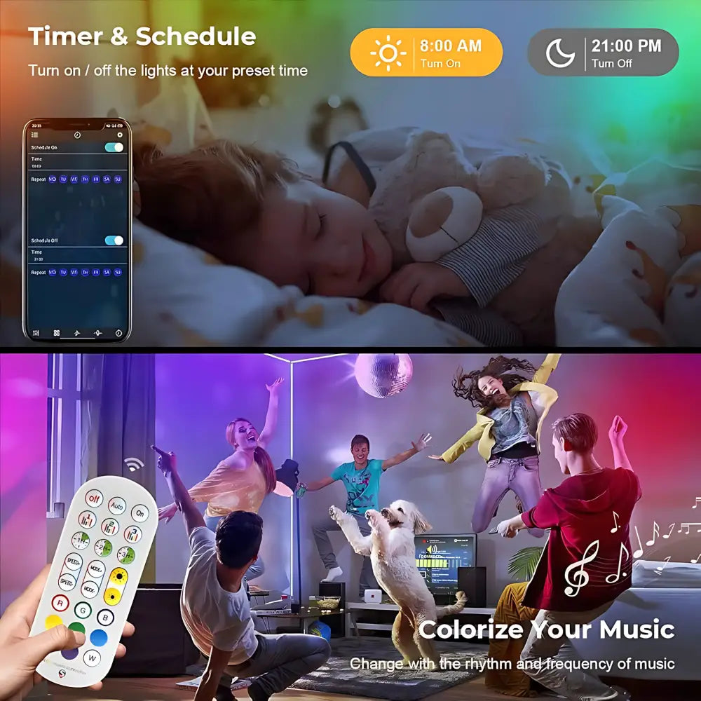 LumaFlex Vibe: RGB Neon LED Strip Light Kit | Smart App & Remote