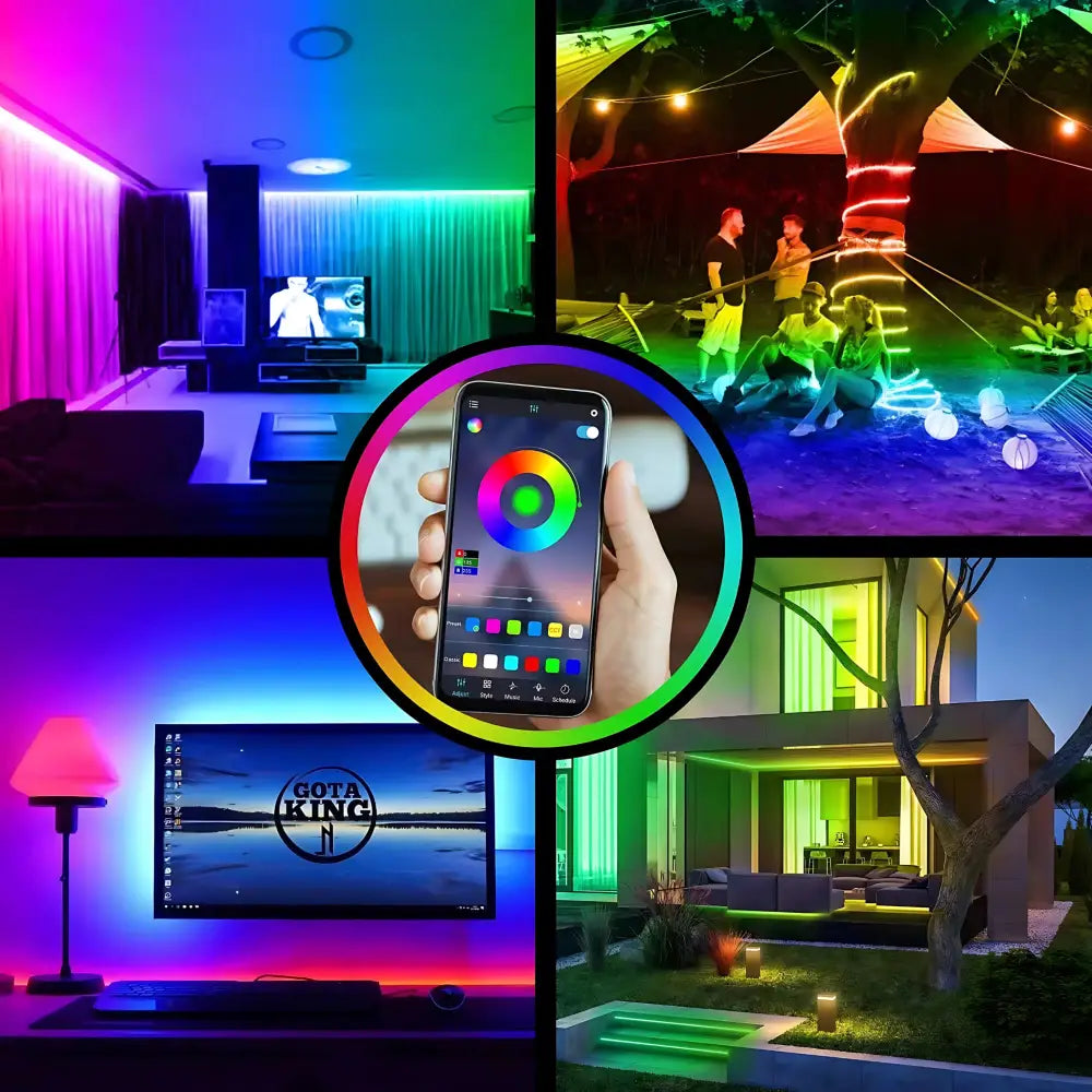 LumaFlex Vibe: RGB Neon LED Strip Light Kit | Smart App & Remote