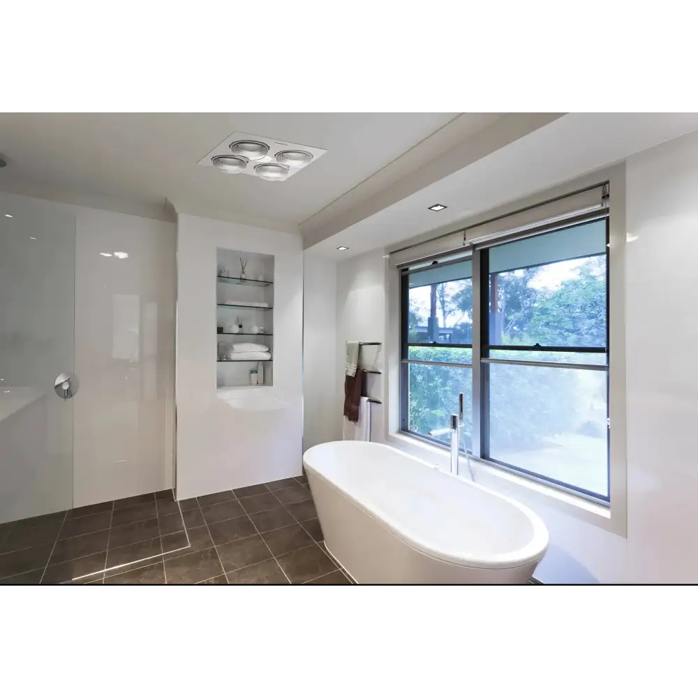 Forme 4 3-in-1 Bathroom Heater with 4 Heat Lamps, Exhaust Fan with Tricolour LED Light