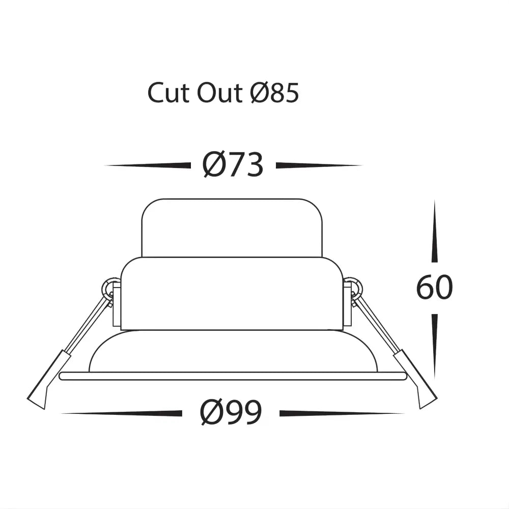 ProDepth 12W Deep Recessed 5CCT Dimmable LED Downlight - 90mm Cut-Out