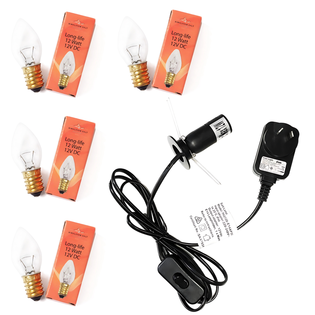 12V 12W Light Bulb On/Off Switch for Himalayan Salt Lamp Replacement Bundle