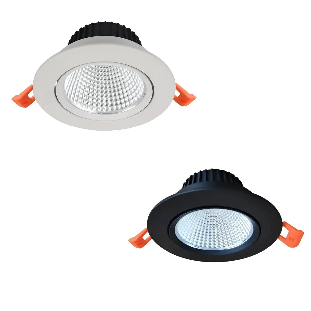 Nullarbor Tilt 12W Tri-Colour Dimmable LED Downlight - 90mm Cut Out
